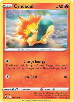 Cyndaquil (23/189) [SWSH: Astral Radiance] Pokemon Single Pokémon