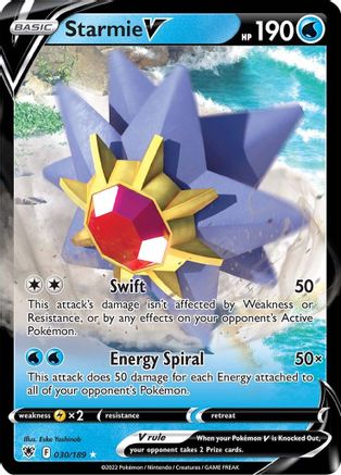 Starmie V (30/189) Holofoil [SWSH: Astral Radiance] Pokemon Single Pokémon