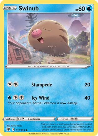 Swinub (31/189) [SWSH: Astral Radiance] Pokemon Single Pokémon