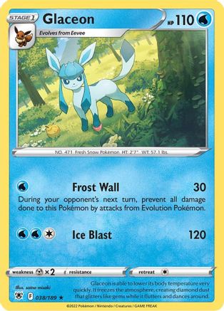 Glaceon (38/189) [SWSH: Astral Radiance] Pokemon Single Pokémon