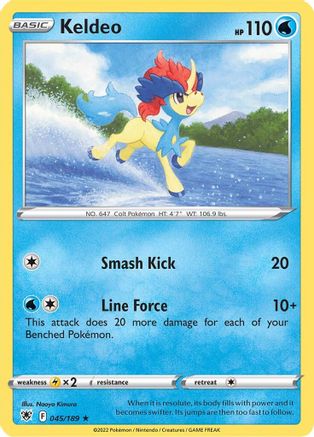 Keldeo (45/189) Holofoil [SWSH: Astral Radiance] Pokemon Single Pokémon