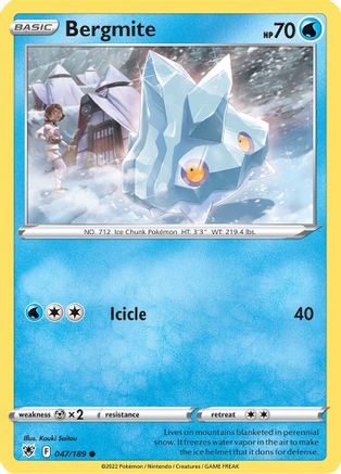 Bergmite (47/189) Reverse Holofoil [SWSH: Astral Radiance] Pokemon Single Pokémon