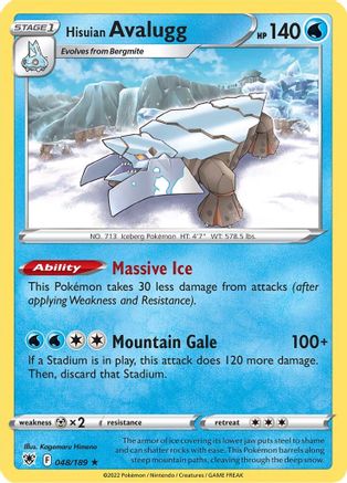 Hisuian Avalugg (48/189) [SWSH: Astral Radiance] Pokemon Single Pokémon
