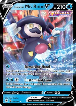 Galarian Mr. Rime V (49/189) Holofoil [SWSH: Astral Radiance] Pokemon Single Pokémon