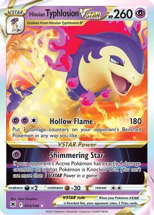 Hisuian Typhlosion VSTAR (54/189) Holofoil [SWSH: Astral Radiance] Pokemon Single Pokémon