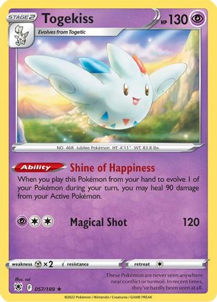 Togekiss (57/189) Holofoil [SWSH: Astral Radiance] Pokemon Single Pokémon