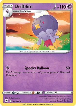 Drifblim (64/189) [SWSH: Astral Radiance] Pokemon Single Pokémon