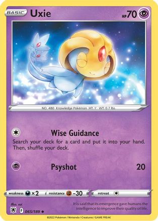 Uxie (65/189) [SWSH: Astral Radiance] Pokemon Single Pokémon