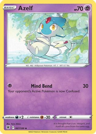Azelf (67/189) Reverse Holofoil [SWSH: Astral Radiance] Pokemon Single Pokémon