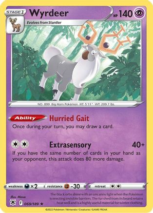Wyrdeer (69/189) Holofoil [SWSH: Astral Radiance] Pokemon Single Pokémon