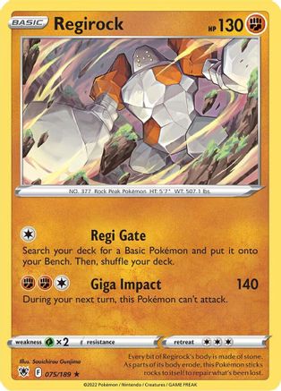 Regirock (75/189) [SWSH: Astral Radiance] Pokemon Single Pokémon
