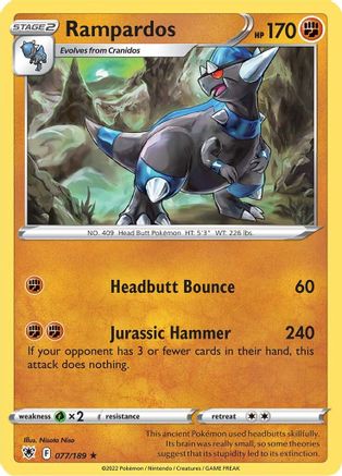 Rampardos (77/189) Holofoil [SWSH: Astral Radiance] Pokemon Single Pokémon