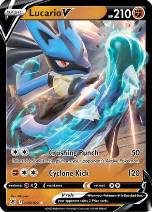Lucario V (78/189) Holofoil [SWSH: Astral Radiance] Pokemon Single Pokémon