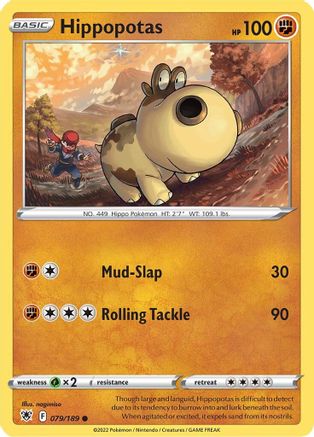 Hippopotas (79/189) [SWSH: Astral Radiance] Pokemon Single Pokémon