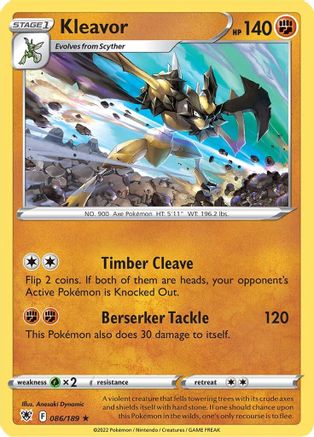 Kleavor (86/189) Reverse Holofoil [SWSH: Astral Radiance] Pokemon Single Pokémon
