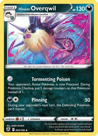 Hisuian Overqwil (90/189) [SWSH: Astral Radiance] Pokemon Single Pokémon