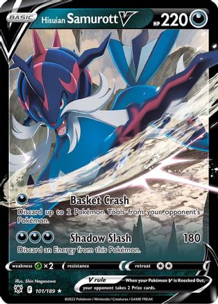 Hisuian Samurott V (101/189) Holofoil [SWSH: Astral Radiance] Pokemon Single Pokémon