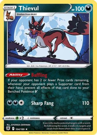 Thievul (104/189) [SWSH: Astral Radiance] Pokemon Single Pokémon
