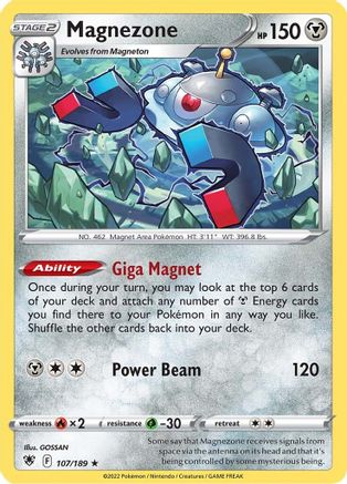 Magnezone (107/189) Holofoil [SWSH: Astral Radiance] Pokemon Single Pokémon