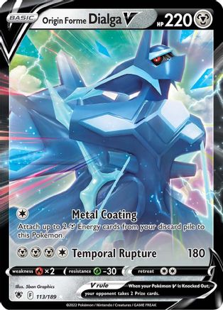Origin Forme Dialga V (113/189) Holofoil [SWSH: Astral Radiance] Pokemon Single Pokémon