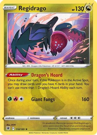 Regidrago (118/189) Reverse Holofoil [SWSH: Astral Radiance] Pokemon Single Pokémon