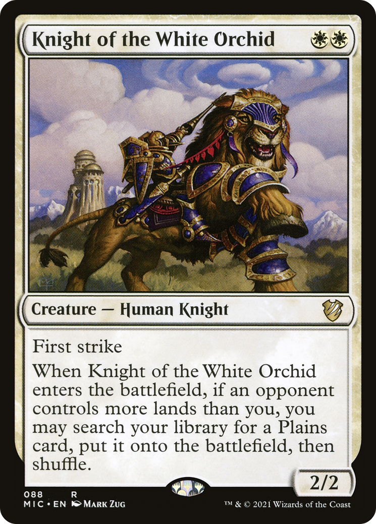 Knight of the White Orchid (MIC-088) [Midnight Hunt Commander] MTG Single Wizards of the Coast