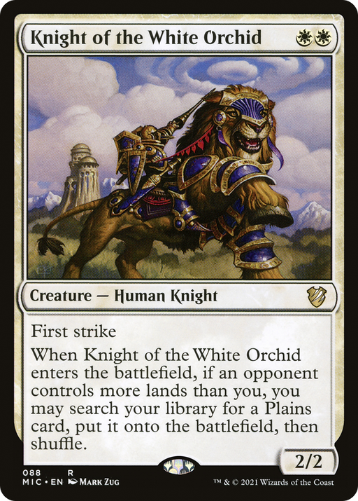 Knight of the White Orchid (MIC-088) [Midnight Hunt Commander] MTG Single Wizards of the Coast