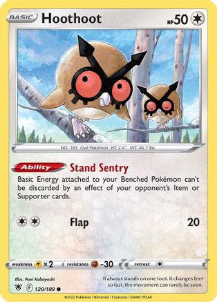 Hoothoot (120/189) Reverse Holofoil [SWSH: Astral Radiance] Pokemon Single Pokémon