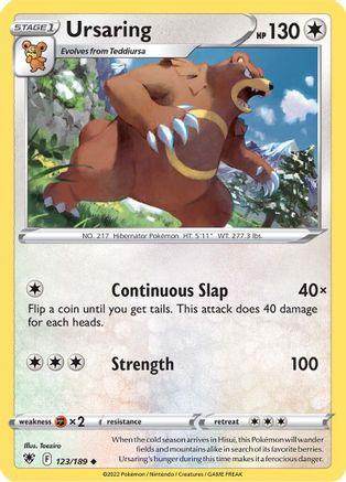 Ursaring (123/189) [SWSH: Astral Radiance] Pokemon Single Pokémon