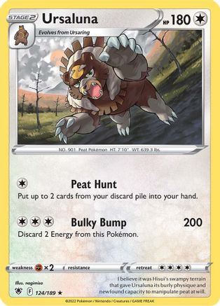 Ursaluna (124/189) Reverse Holofoil [SWSH: Astral Radiance] Pokemon Single Pokémon