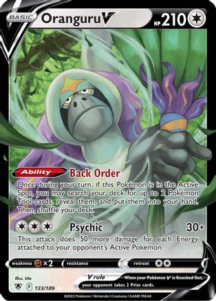 Oranguru V (133/189) Holofoil [SWSH: Astral Radiance] Pokemon Single Pokémon