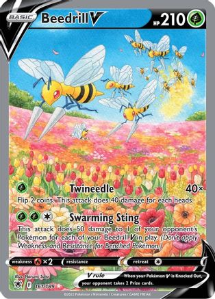 Beedrill V (Alternate Full Art) (161/189) - [SWSH: Astral Radiance] Holofoil Pokemon Single Pokémon
