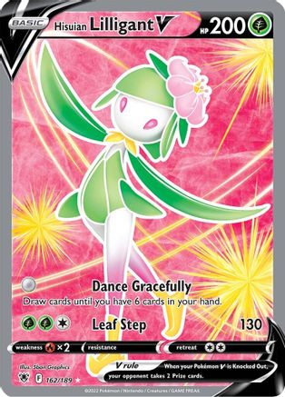 Hisuian Lilligant V (Full Art) (162/189) Holofoil [SWSH: Astral Radiance] Pokemon Single Pokémon