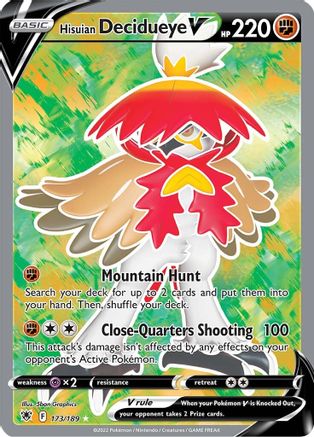 Hisuian Decidueye V (Full Art) (173/189) Holofoil [SWSH: Astral Radiance] Pokemon Single Pokémon