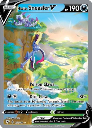 Hisuian Sneasler V (Alternate Full Art) 175/189 Holofoil [SWSH: Astral Radiance] Pokemon Single Pokémon