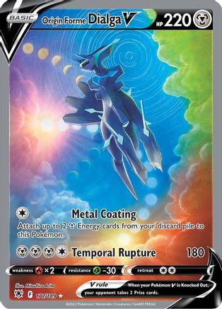 Origin Forme Dialga V (Alternate Full Art) (177/189) Holofoil [SWSH: Astral Radiance] Pokemon Single Pokémon