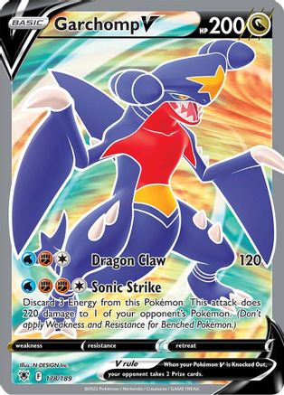 Garchomp V (Full Art) (178/189) Holofoil [SWSH: Astral Radiance] Pokemon Single Pokémon