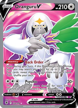Oranguru V (Full Art) (179/189) Holofoil [SWSH: Astral Radiance] Pokemon Single Pokémon