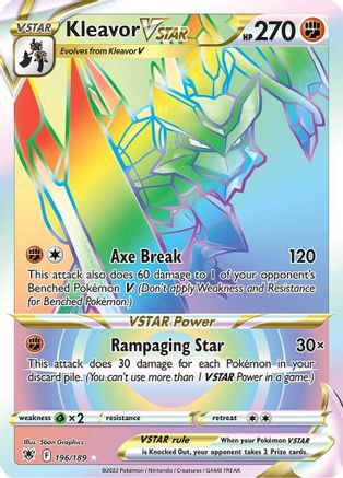 Kleavor VSTAR (Secret) (196/189) Holofoil [SWSH: Astral Radiance] Pokemon Single Pokémon