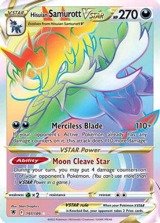 Hisuian Samurott VSTAR (Secret) (197/189) Holofoil [SWSH: Astral Radiance] Pokemon Single Pokémon