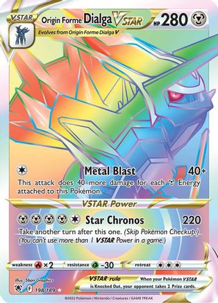 Origin Forme Dialga VSTAR - 198/189 (Secret) (198/189) Holofoil [SWSH: Astral Radiance] Pokemon Single Pokémon