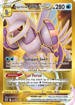 Origin Forme Palkia VSTAR (Secret) (208/189) Holofoil [SWSH: Astral Radiance] Pokemon Single Pokémon