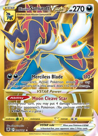 Hisuian Samurott VSTAR (Secret) (209/189) Holofoil [SWSH: Astral Radiance] Pokemon Single Pokémon