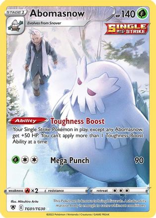 Abomasnow (TG01/30) - [SWSH: Astral Radiance Trainer Gallery] Holofoil Pokemon Single Pokémon