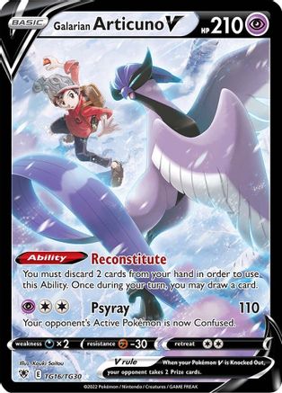 Galarian Articuno V (TG16/30) Holofoil [SWSH: Astral Radiance Trainer Gallery] Pokemon Single Pokémon