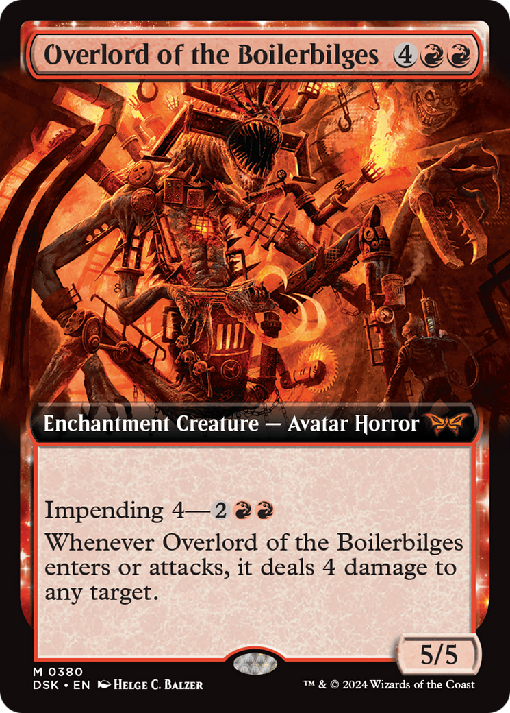 Overlord of the Boilerbilges (DSK-380) [Duskmourn: House of Horror] (Extended Art) MTG Single Wizards of the Coast