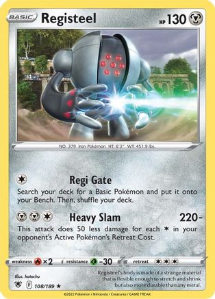 Registeel (108/189) [SWSH: Astral Radiance] Pokemon Single Pokémon
