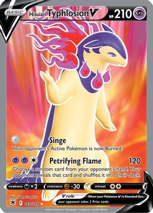 Hisuian Typhlosion V (Full Art) (169/189) - [SWSH: Astral Radiance] Holofoil Pokemon Single Pokémon