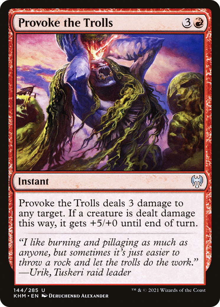 Provoke the Trolls (KHM-144) [Kaldheim] MTG Single Wizards of the Coast