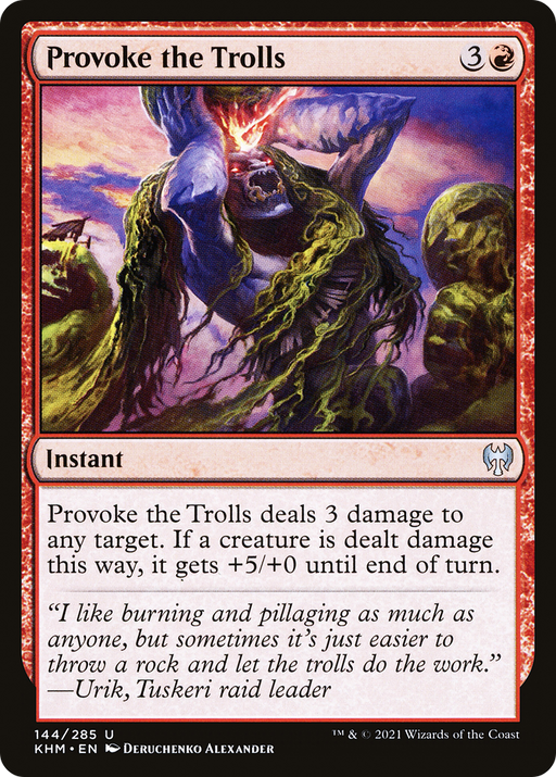 Provoke the Trolls (KHM-144) [Kaldheim] Foil MTG Single Wizards of the Coast